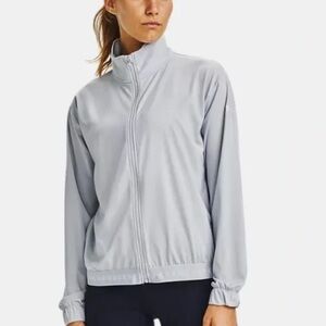 Under Armour Light Gray Full-Zip Jacket Medium